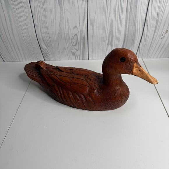 None Other - Handcrafted 12" Mallard  Duck  1983 Dr JC Huber  #102 Vintage Minneapolis, MN